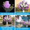 Artificial Cemetery & Memorial Flowers with Vase – White & Purple Silk Rose Gravesite Bouquet, Outdoor Headstone Decoration, Long-Lasting Memorial Arrangement (2 Bouquets)